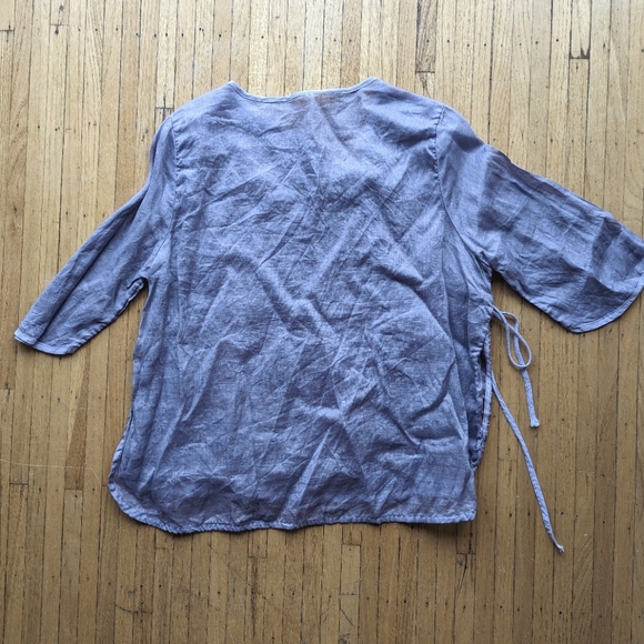 Lavender Linen Blouse - Picture 3 of 3